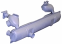 Picture of Type 2 1600cc exhaust silencer.