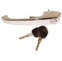 Picture of Type 2 Cab door handle with 2 keys. Aug 1969 to May 1979