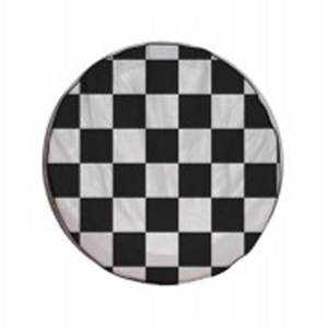Picture of Black and White Chequered Spare Wheel Cover 