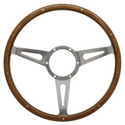 Picture of Steering wheel 15" classic wood rim Mountney Traditional