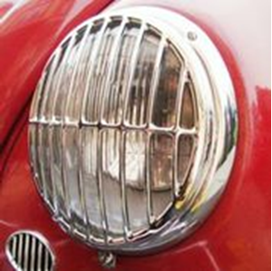 Picture of 356 Headlight grill. Stainless steel with triple chrome