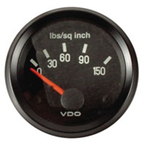 Picture of VDO gauge, oil pressure. Black. 150psi