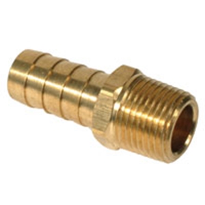 Picture of Aftermarket brass 3/8" male thread - 1/2" hose barbs. Supplied as a pair.