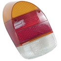 Picture of Rear light lens, 1968 to 1973. Repro 1.3 to 1.6. Amb/Red/Clr