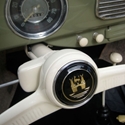 Picture of Wolfsburg horn push (split, bug, ghia) Crest Ivory/Gold