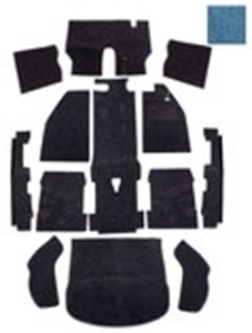 Picture of Carpet Set for Right Hand Drive Blue > Beetle 1973-1979