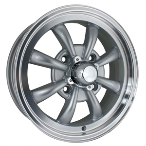 Picture of SSP GT 8 Spoke Alloy Wheel Silver Polished 5.5Jx15'' with 4x130 Stud Pattern ET30