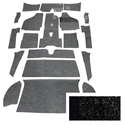 Picture of Carpet Set for Right Hand Drive Coupe Black: Karmann Ghia 1970-1974